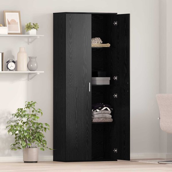 Vysoký bufet 70 x 33,5 x 180 cm Kompozitní dřevo Černý dub 3365566