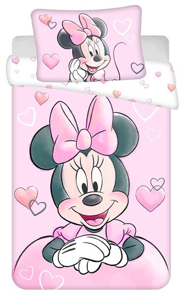 XPOSE® Povlečení do postýlky MINNIE - Powder pink
