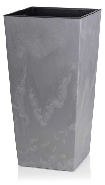 PLASTOVÝ KVĚTINÁČ PORTO SADA 3KS 67,7X35 CM+46,5X25 CM+57X30 CM IMITACE BETONU ŠEDÁ