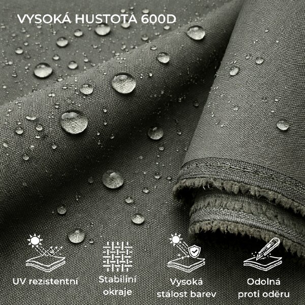 Odolná vodotěsná látka pro pracovní oděv a outdoor Codura 600D, Šedá, š. 150 cm