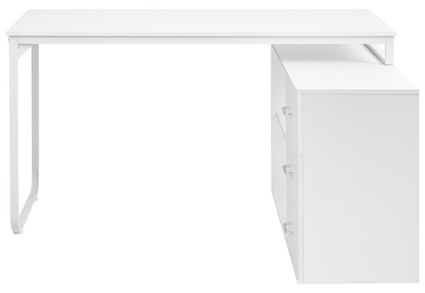 Rohový stůl SOGNE Bílá 140 cm 100 cm