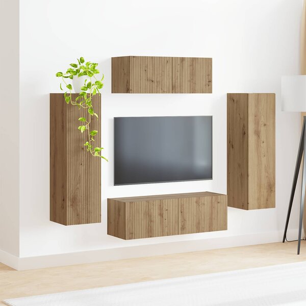 Sestava TV skříněk 3 ks Artisanový dub Kompozitní dřevo 3408987