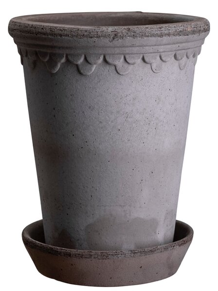 Bergs Potter Terakotový květináč Copenhagen Tall Grey - 10 cm BP113
