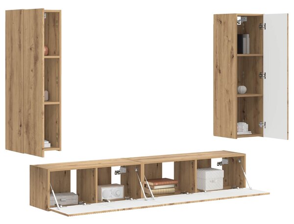 Sestava TV skříněk 3 ks Artisanový dub Kompozitní dřevo 3408987