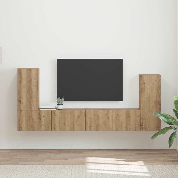 Sestava TV skříněk 4 ks Artisanový dub Kompozitní dřevo 3409122