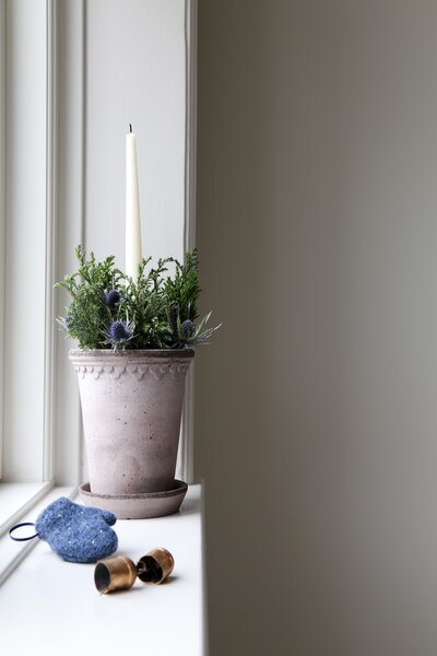 Bergs Potter Terakotový květináč Copenhagen Tall Grey - 10 cm BP113