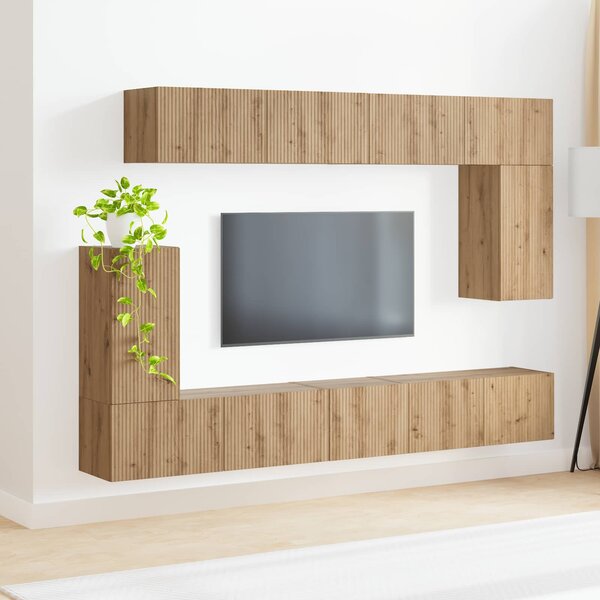 Sestava TV skříněk 5 ks Artisanový dub Kompozitní dřevo 3409095