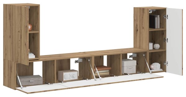 Sestava TV skříněk 4 ks Artisanový dub Kompozitní dřevo 3409122