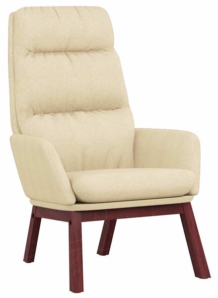 Relaxační křeslo krémové textil 341161