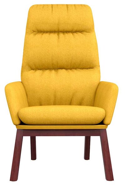 Relaxační křeslo hořčicově žluté textil 341166