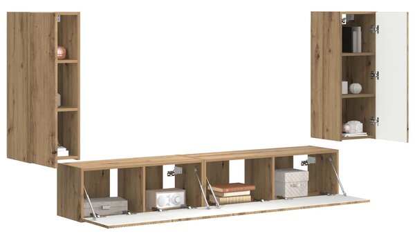 Sestava TV skříněk 4 ks Artisanový dub Kompozitní dřevo 3409167