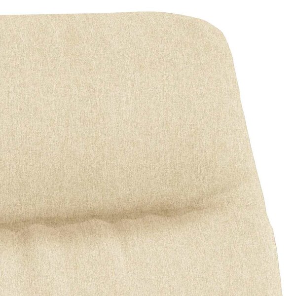 Relaxační křeslo krémové textil 341161