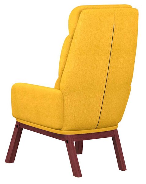 Relaxační křeslo hořčicově žluté textil 341166