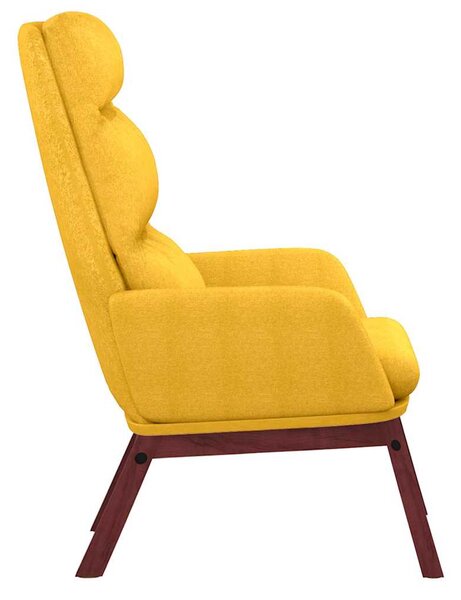 Relaxační křeslo hořčicově žluté textil 341166
