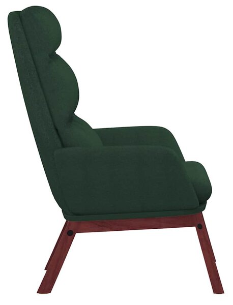Relaxační křeslo tmavě zelené textil 341164