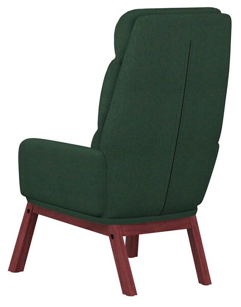 Relaxační křeslo tmavě zelené textil 341164