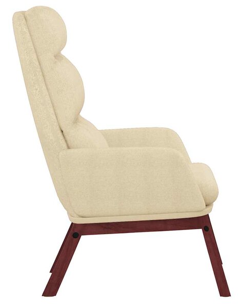 Relaxační křeslo krémové textil 341161