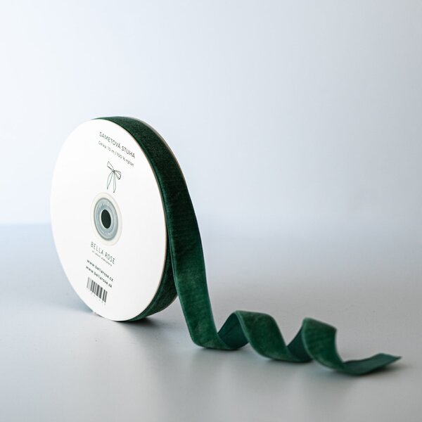 Sametová stuha 2 cm – Green (10 m)