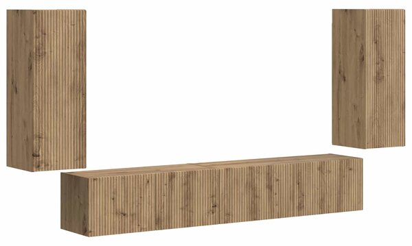 Sestava TV skříněk 4 ks Artisanový dub Kompozitní dřevo 3409167