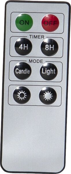 Voskové LED svíčky s ovladačem White – set 3 ks