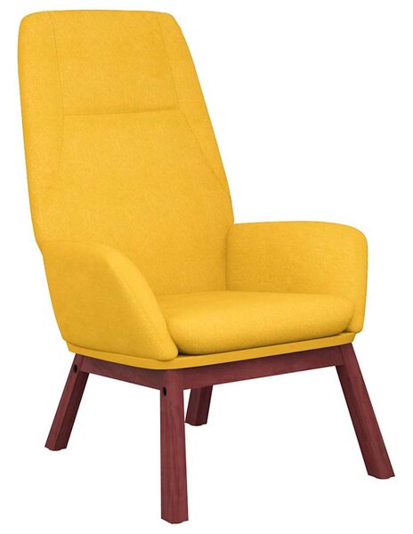 Relaxační křeslo hořčicově žluté textil 341390