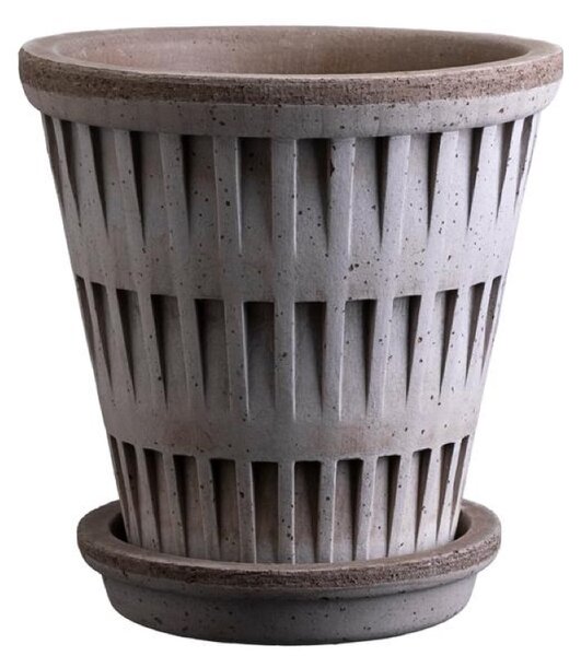Bergs Potter Terakotový květináč Pantheon Grey - 12 cm BP117