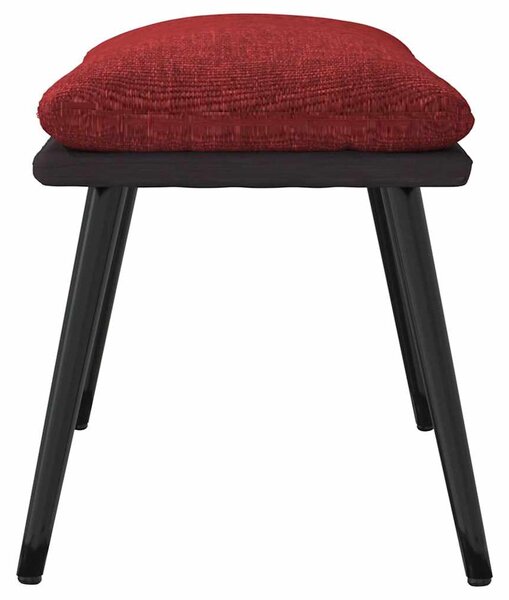 Podnožka vínová 45x29,5x35 cm textil a umělá kůže 341523