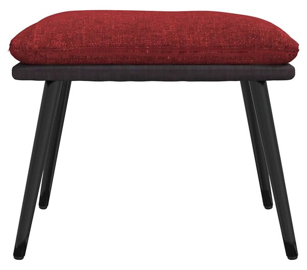 Podnožka vínová 45x29,5x35 cm textil a umělá kůže 341523