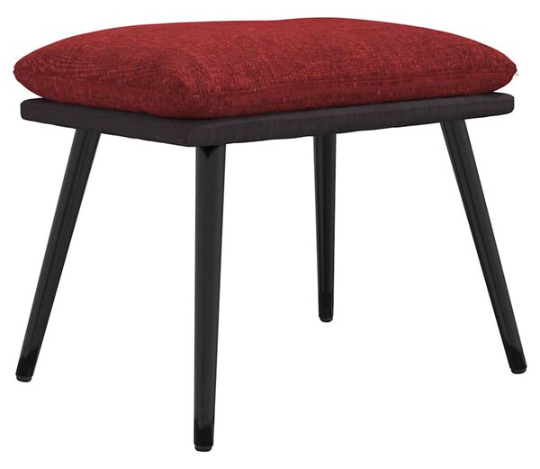 Podnožka vínová 45x29,5x35 cm textil a umělá kůže 341523