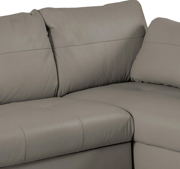 ROHOVÁ SEDAČKA, textil, kůže, jílová barva Livetastic - Sedací soupravy, Online Only