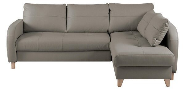ROHOVÁ SEDAČKA, textil, kůže, jílová barva Livetastic - Sedací soupravy, Online Only
