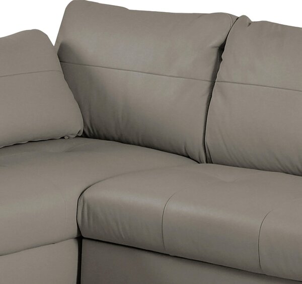 ROHOVÁ SEDAČKA, textil, kůže, jílová barva Livetastic - Sedací soupravy, Online Only