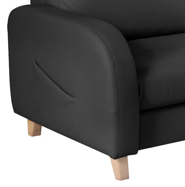 ROHOVÁ SEDAČKA, textil, kůže, černá Livetastic - Sedací soupravy, Online Only