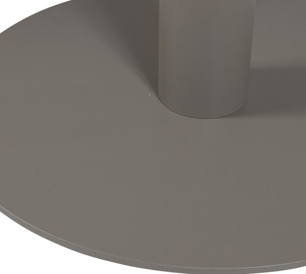 WOOOD Dřevěný zahradní stůl Vela ø 122 cm s béžovou kovovou podnoží