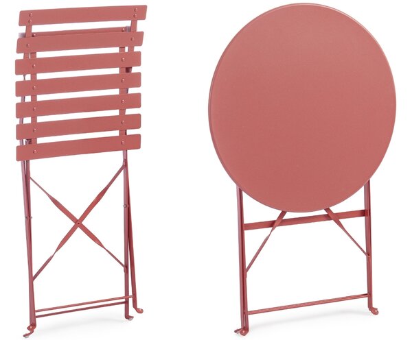 Bizzotto Terakotový skládací zahradní set stolu a dvou židlí Austin