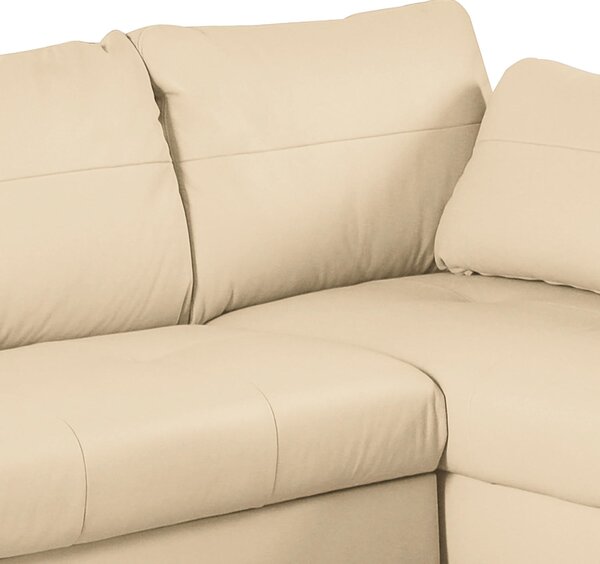 ROHOVÁ SEDAČKA, textil, kůže, béžová Livetastic - Sedací soupravy, Online Only