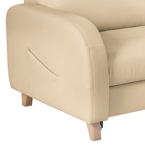 ROHOVÁ SEDAČKA, textil, kůže, béžová Livetastic - Sedací soupravy, Online Only