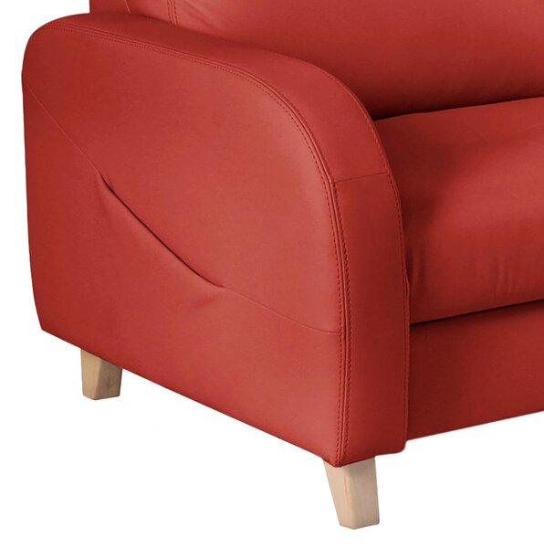 ROHOVÁ SEDAČKA, textil, kůže, červená Livetastic - Sedací soupravy, Online Only