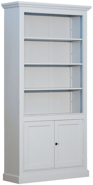Knihovna D197 Patina povrchu: Bez patiny, Barva povrchu nábytku: Blanc