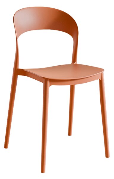 KONDELA Stohovatelná židle, oranžová, RADANA NEW