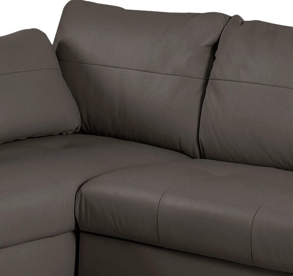 ROHOVÁ SEDAČKA, textil, kůže, tmavě hnědá Livetastic - Sedací soupravy, Online Only