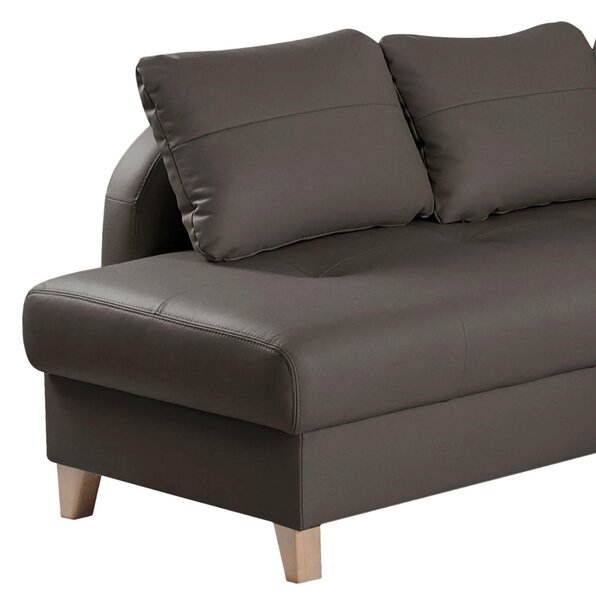 ROHOVÁ SEDAČKA, textil, kůže, tmavě hnědá Livetastic - Sedací soupravy, Online Only