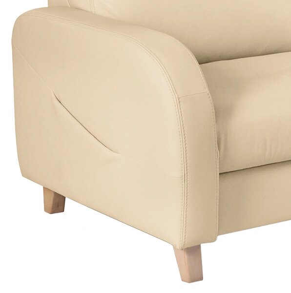 ROHOVÁ SEDAČKA, textil, kůže, béžová Livetastic - Sedací soupravy, Online Only
