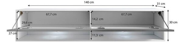 Nízká komoda LOWA 140cm
