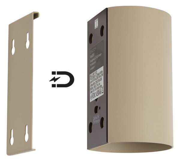 Moderní nástěnná lampa Taupe vč. LED 3-stupňově stmívatelná a dobíjecí - Sabbir