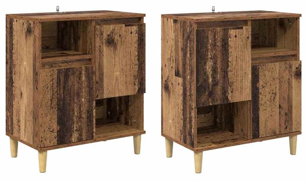 Konzole 2 ks Staré dřevo 60 x 35 x 70 cm Kompozitní dřevo 3415555