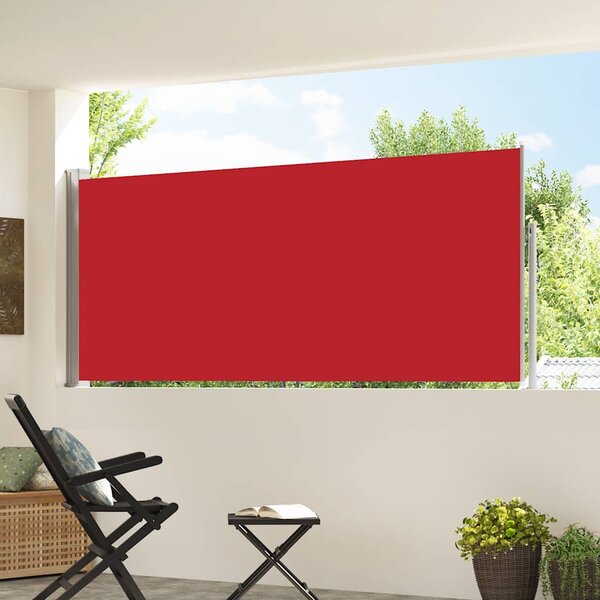 Zatahovací boční markýza / zástěna 117x300 cm červená