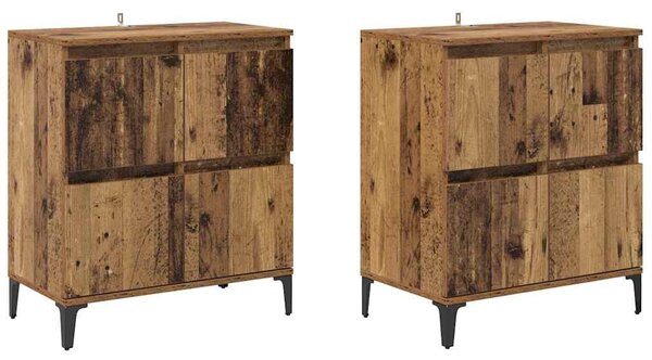 Konzole 2 ks Staré dřevo 60 x 35 x 70 cm Kompozitní dřevo 3415560
