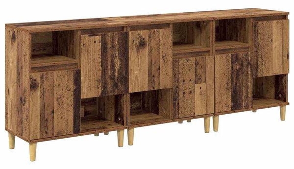 Konzole 3 ks Staré dřevo 60 x 35 x 70 cm Kompozitní dřevo 3415559