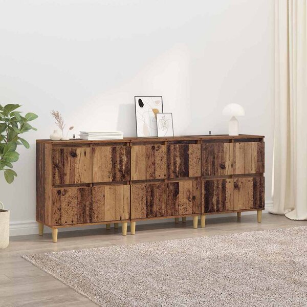 Konzole 3 ks Staré dřevo 60 x 35 x 70 cm Kompozitní dřevo 3415557